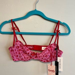 Pacsun Playboy Valentines Unlined Bralette